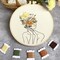 3-Piece Beginner Embroidery Kit – Floral & Plant Cross Stitch Set with Pre-Printed Cloth, 3 Hoops, and Color Threads